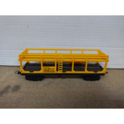 VAGON TRANSPORTE COCHES STVA YELLOW + COCHES 1:87 H0 MEHANO NO BOX