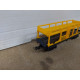 VAGON TRANSPORTE COCHES STVA YELLOW + COCHES 1:87 H0 MEHANO NO BOX