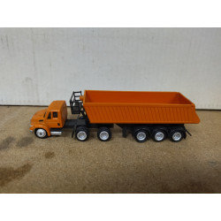 INTERNATIONAL DURASTAR ORANGE TRAILERS EL COMERCIO 1:87 H0 IXO LUPA NO BOX