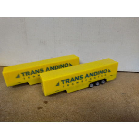 LOTE 2  REMOLQUES TRANS ANDINO CAMION/TRUCK 1:87 H0 NO BOX