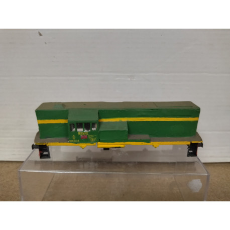 CARCASA LOCOMOTORA 10800 VERDE TRANSFORMACION ARTESANAL 1:87 H0 NO BOX