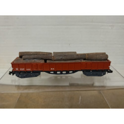 VAGON TRANSPORTE MADERA ESCALA-N/1:160 IBERTREN 439 BOX