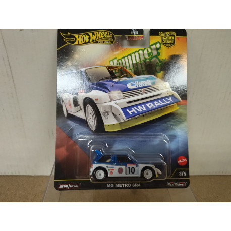 MG METRO 6R4 BLUE/WHITE 3/5 HAMMER 1:64 HOT WHEELS PREMIUM