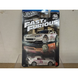 HONDA S2000 WHITE 1/5 GRAPHIC FAST & FURIOUS 1:64 HOT WHEELS