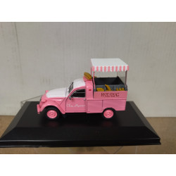 CITROEN 2CV PICKUP HOT DOG ROSE 1:43 HACHETTE ELIGOR BOX NO ORIGINAL