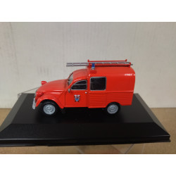 CITROEN 2CV FOURGONNETTE 1973 POMPIERS 1:43 ELIGOR HACHETTE BOX NO ORIGINAL