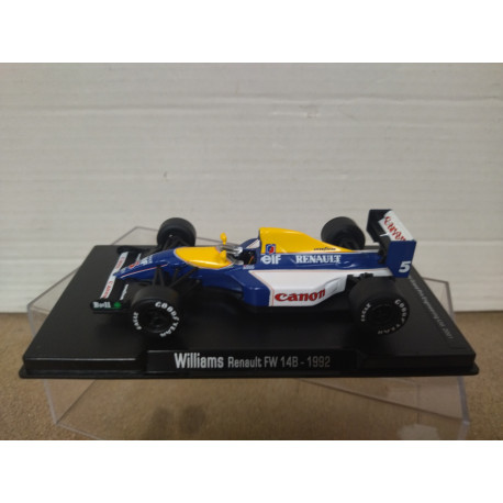 WILLIAMS FW14B 1992 RENAULT FORMULA F1 WIN NIGEL MANSELL 1:43 RBA IXO