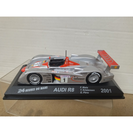AUDI R8 2001 LMP 24 H LE MANS PIRRO-KRISTENSEN-BIELA 1:43 ALTAYA IXO