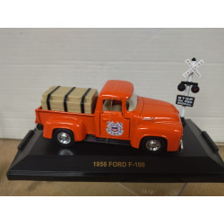 FORD F-100 1956 PICKUP ORANGE COAST GUARD 1:43 ROAD CHAMPS