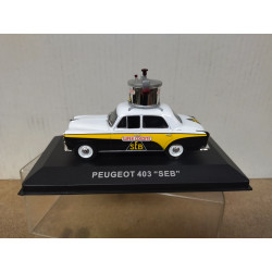 PEUGEOT 403 1966 WHITE SEB LE TOUR FRANCE 1:43 IXO ALTAYA