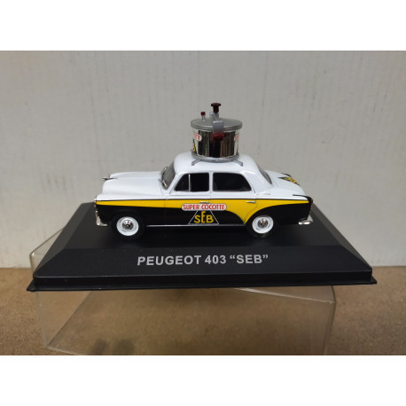 PEUGEOT 403 1966 WHITE SEB LE TOUR FRANCE 1:43 IXO ALTAYA