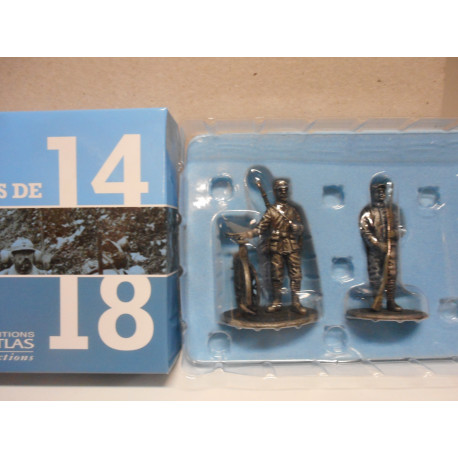 FIGURES CYCLISTE + GARDE-VOIE 1914-18 WW I 1:32 ATLAS 112 MHSP