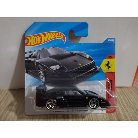 FERRARI F40 COMPETIZIONE BLACK 3/5 FERRARI 1:64 HOT WHEELS