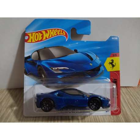 FERRARI SF90 STRADALE BLUE 1/5 FERRARI 1:64 HOT WHEELS