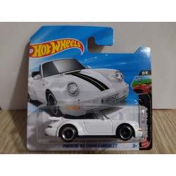 PORSCHE 911 (964) TURBO CABRIOLET WHITE 3/5 DROP TOPS 1:64 HOT WHEELS