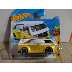 VOLKSWAGEN T3 CUSTOM YELLOW 3/10 PEAK PURSUIT 1:64 HOT WHEELS