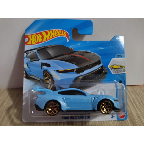 FORD MUSTANG GTD BLUE 3/5 FACTORY FRESH 1:64 HOT WHEELS