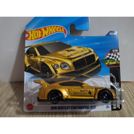BENTLEY CONTINENTAL GT3 2018 GOLD 7/10 RACE DAY 1:64 HOT WHEELS