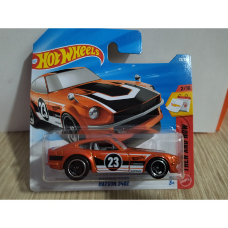 DATSUN 240Z RED/BLACK n23 2/10 THEN AND NOW 1:64 HOT WHEELS