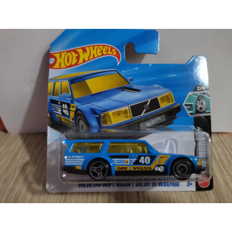 VOLVO 240 DRIFT BLUE 2/5 HW MODS 1:64 HOT WHEELS