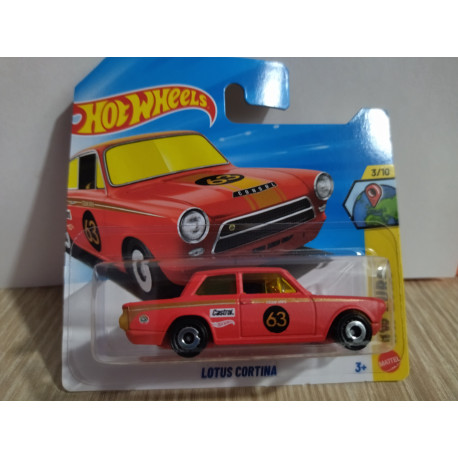 LOTUS CORTINA RED n63 3/10 EURO 1:64 HOT WHEELS
