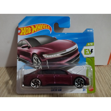 LUCID AIR DARK RED 6/10 EV 1:64 HOT WHEELS
