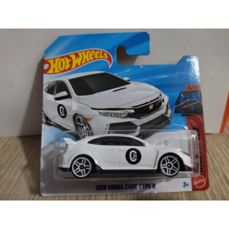 HONDA CIVIC TYPE R 2018 WHITE 3/10 NIGHTSPEED 1:64 HOT WHEELS