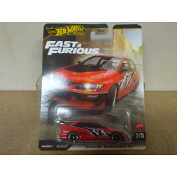 MITSUBISHI LANCER EVOLUTION IX RED 2/5 FAST & FURIOUS 1:64 HOT WHEELS PREMIUM