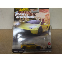 LAMBORGHINI GALLARDO LP 570-4 GOLD 5/5 FAST & FURIOUS 1:64 HOT WHEELS PREMIUM