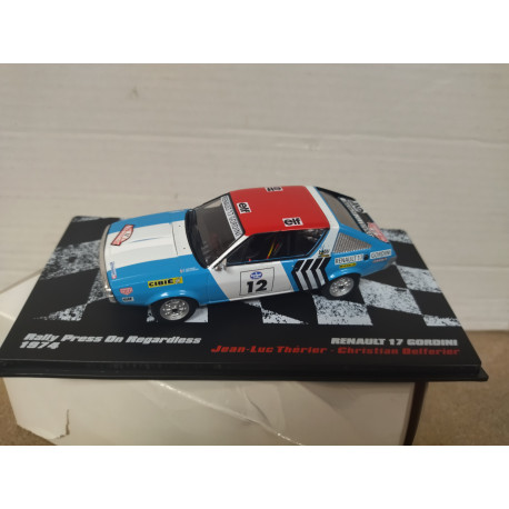 RENAULT 17 GORDINI RALLY PRESS ON REGARDLESS 1974 THERIER 1:43 ALTAYA IXO