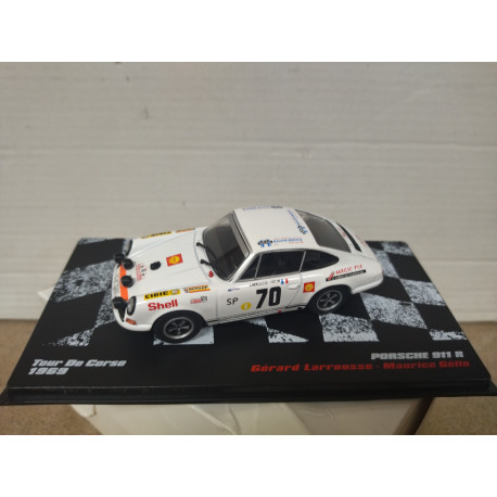 PORSCHE 911 R 1969 RALLY TOUR CORSE LARROUSE 1:43 ALTAYA IXO