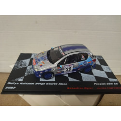 PEUGEOT 206 XS 2007 RALLY NATIONAL NEIGE HAUTES ALPES OGIER 1:43 ALTAYA IXO