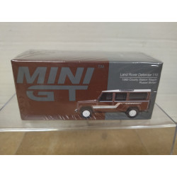 LAND ROVER DEFENDER 110 1985 COUNTY STATION WAGON BROWN LHD 1:64 MINI GT 734