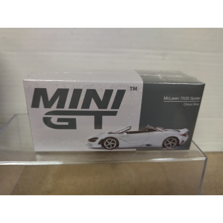 MCLAREN 750S SPIDER CIRRUS GREY LHD 1:64 MINI GT 973