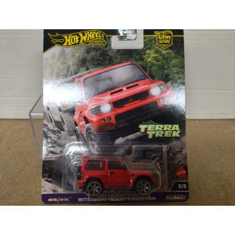 MITSUBISHI PAJERO EVO RED 5/5 TERRA TREK 1:64 HOT WHEELS PREMIUM