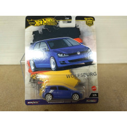 VOLKSWAGEN GOLF 7 BLUE 3/5 1:64 HOT WHEELS PREMIUM