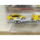 BMW E46 M3 + RALLY HAULER TEAM TRANSPORT 1:64 HOT WHEELS PREMIUM