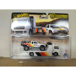 TOYOTA OFF-ROAD TRUCK + FLEET STREET TEAM TRANSPORT 1:64 HOT WHEELS PREMIUM