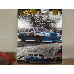 VOLVO 850 ESTATE BLUE/WHITE 3/5 FAST WAGONS 1:64 HOT WHEELS PREMIUM