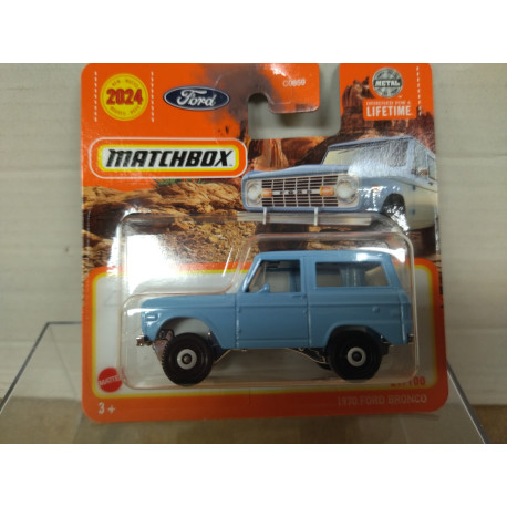 FORD BRONCO 1970 BLUE LIGHT 1:64 MATCHBOX