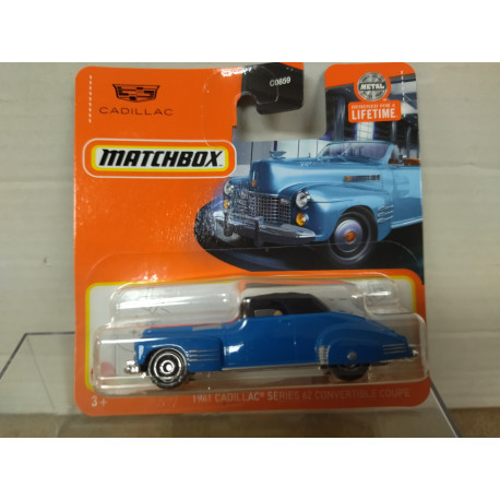 CADILLAC SERIES 62 1941 CONVERTIBLE COUPE BLUE 1:64 MATCHBOX