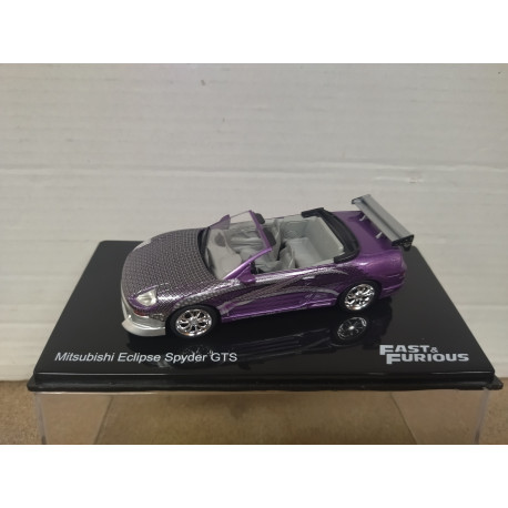 MITSUBISHI ECLIPSE SPYDER GTS PURPLE FAST & FURIOUS 1:43 ALTAYA IXO