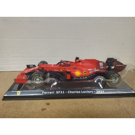 FERRARI SF21 2021 CHARLES LECLERC FORMULA F1 1:24 SALVAT IXO