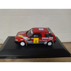 SEAT IBIZA 1988 BIMOTOR RALLY LLORET MAR SERVIA 1:43 ALTAYA IXO BOX NO ORIGINAL