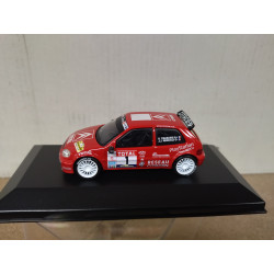 CITROEN SAXO S1600 2002 RALLY ALSACE TIRABASSI 1:43 ALTAYA IXO BOX NO ORIGINAL
