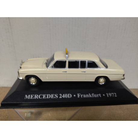 MERCEDES-BENZ W123 240D 1972 TAXI FRANKFURT 1:43 ALTAYA IXO DEFECT/NO RETRO