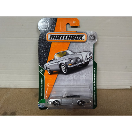 VOLKSWAGEN TYPE 34 KARMANN GHIA 15/35 ROAD TRIP 1:64 MATCHBOX USA CARD