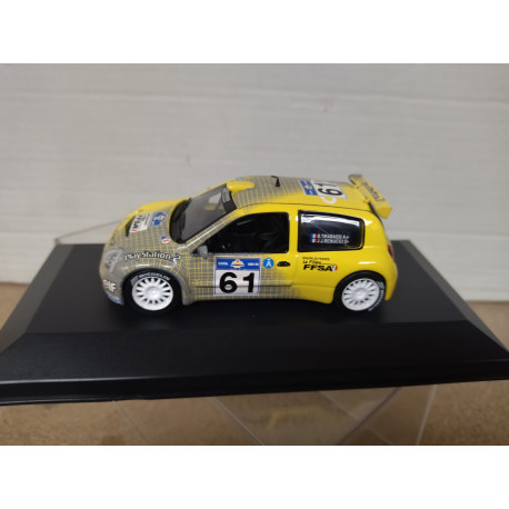RENAULT CLIO S1600 2003 RALLY ACROPOLIS TIRABASSI 1:43 ALTAYA IXO BOX NO ORIGINAL