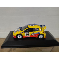 PEUGEOT 206 WRC 2002 RALLY GREAT BRITAIN V ROSSI 1:43 ALTAYA IXO BOX NO ORIGINAL