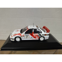 MITSUBISHI LANCER EVO III 1996 RALLY 1000 LAKES MAKINEN 1:43 ALTAYA BOX NO ORIGINAL